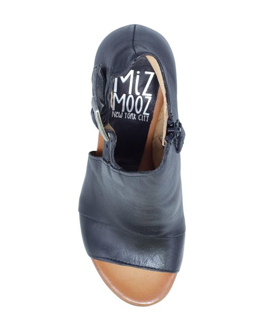 Miz Mooz Blue Kylar Asymmetric Wedge Sandal