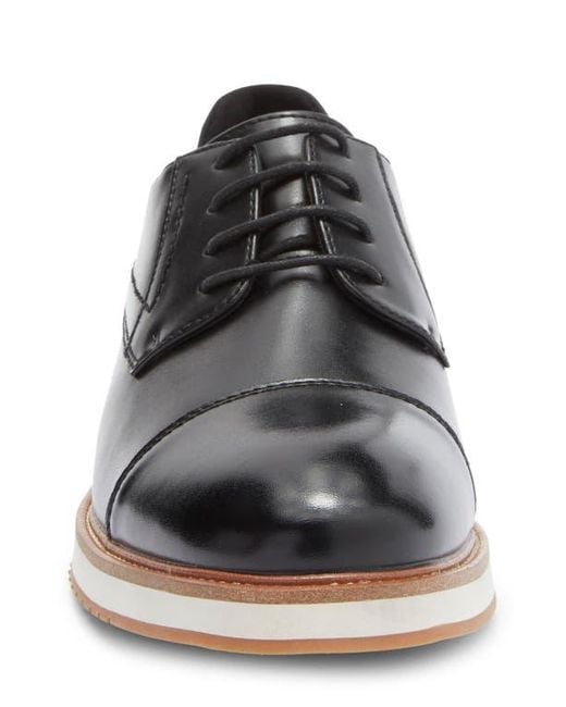Gordon Rush Black Cap Toe Hybrid Derby for men