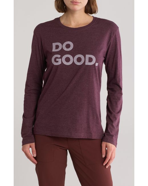 COTOPAXI Purple Do Good Organic Cotton & Recycled Polyester Long Sleeve T-shirt