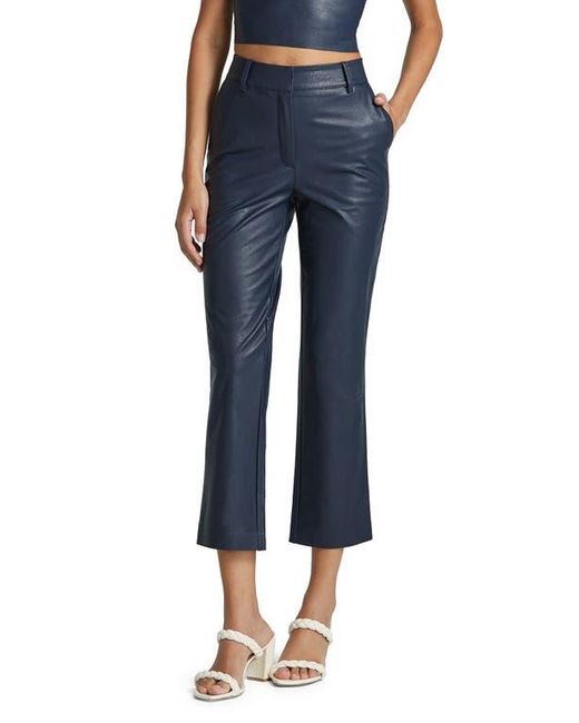 Commando Blue Tapered Faux Leather Crop Pants