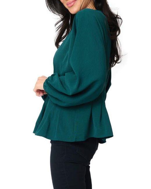 Gibsonlook Green Pleated Top