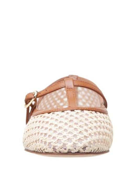 Linea Paolo Pink Monet T-Strap Flat
