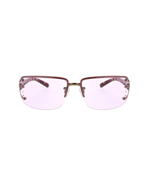 BCBGMAXAZRIA Multicolor 66mm Y2k Rimless Rectangle Sunglasses