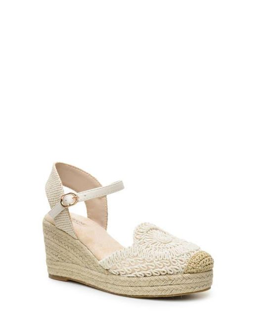 Catherine Malandrino Natural Laboh Platform Wedge Espadrille Sandal