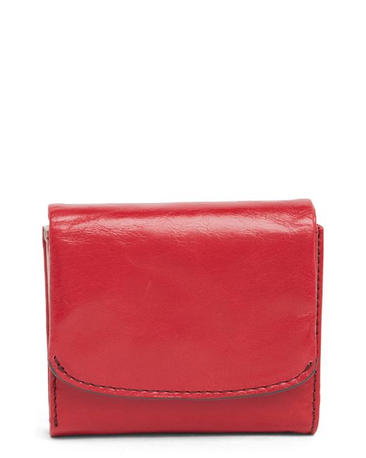 Hobo International Red Gari Mini Leather Wallet