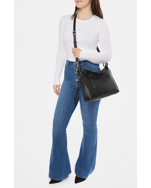 Aimee Kestenberg Black Convertible Leather Shoulder Bag