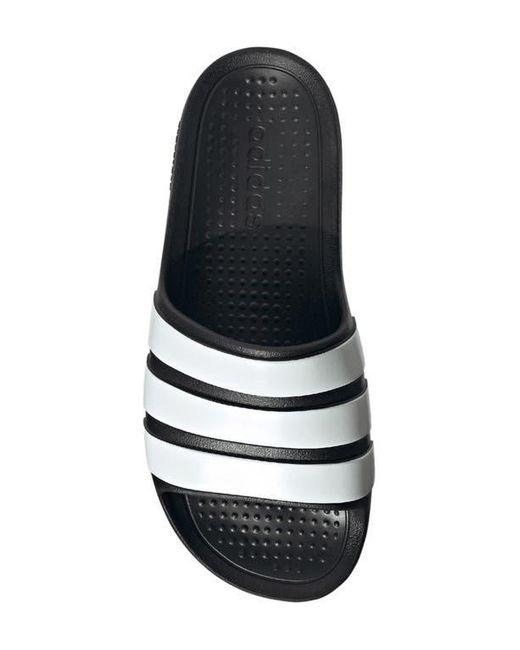 Adidas White Adilette Flow Slide Sandal for men