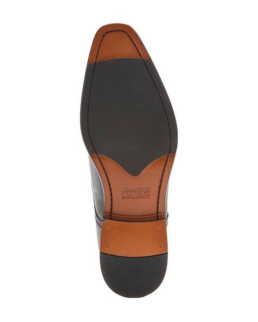 Johnston & Murphy Black Sullivan Plain Toe Derby for men