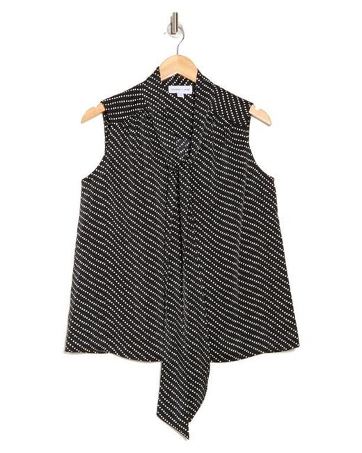 Gemma  Jane Black Tie Front Sleeveless Top