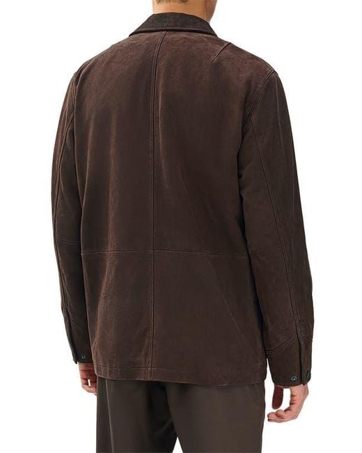 Rag & Bone Black Graham Suede Chore Jacket for men