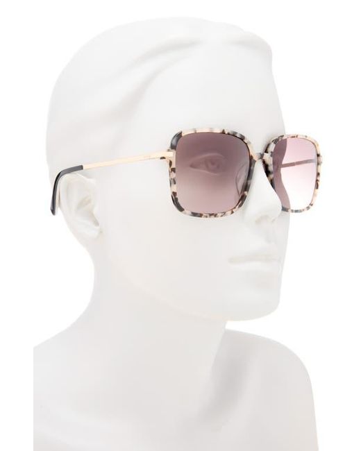 Ted Baker Pink 57Mm Gradient Square Sunglasses