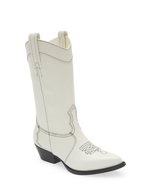 DKNY White Laila Western Boot