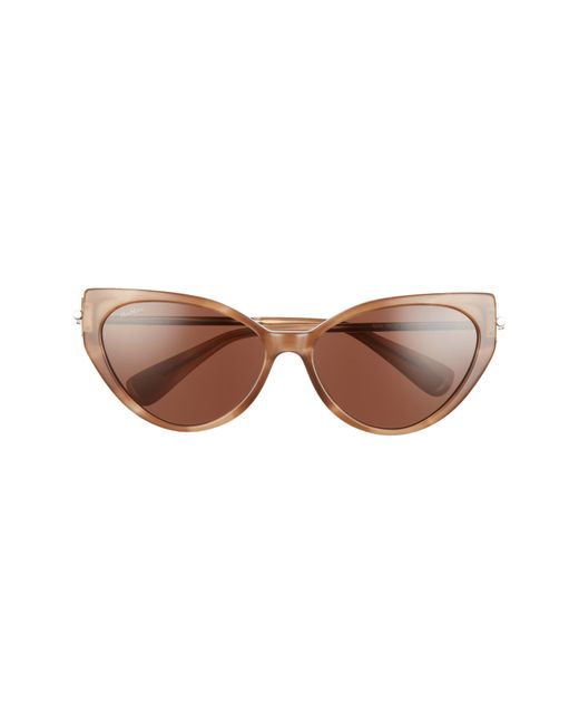 Max Mara Brown 57mm Cat Eye Sunglasses