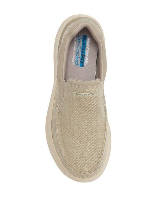 Skechers Natural Hasting Fielden Slip-On Sneaker for men