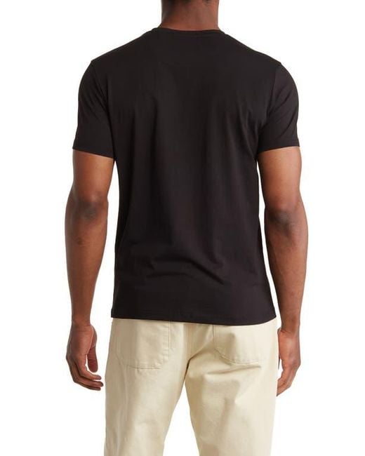 T.R. Premium Black Solid Cotton-Blend Crewneck T-Shirt for men