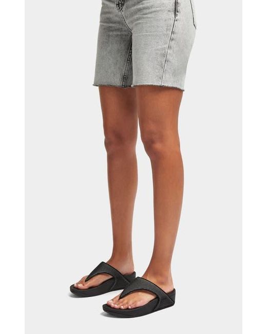 Fitflop Black Water Resistant Two Tone Flip Flop