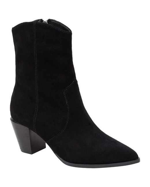 Linea Paolo Black Wynn Block Heel Ankle Booties
