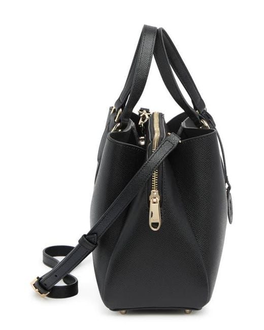 Furla Black Minerva Leather Satchel