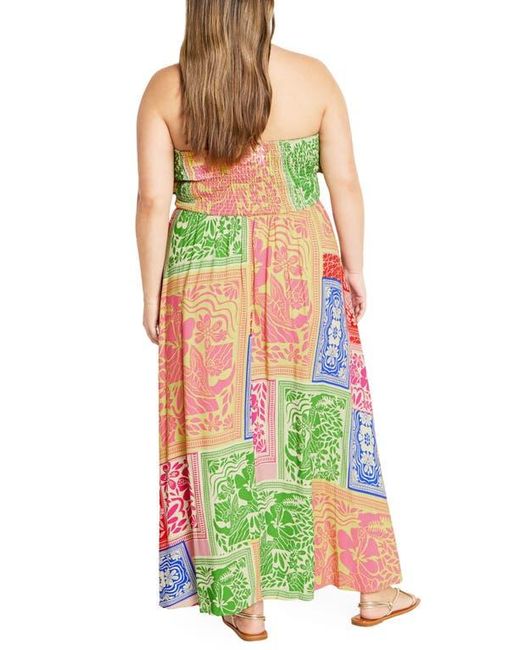 City Chic Green Halter Maxi Dress
