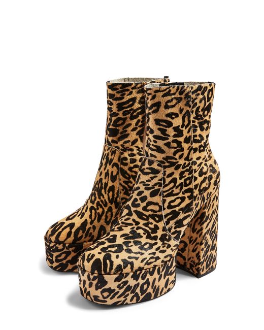 TOPSHOP Electric Leather Leopard Print 