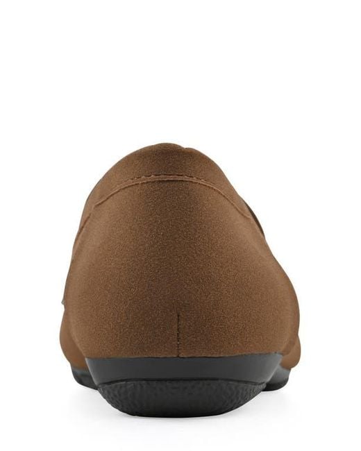 White Mountain Brown Giada Stud Driving Loafer