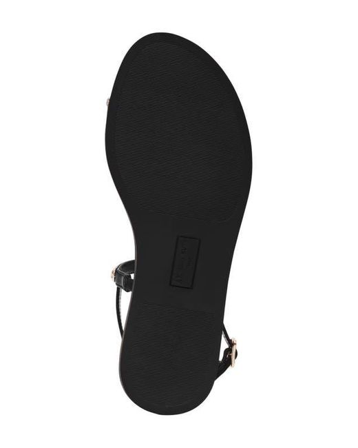 Anne Klein Black Kallian Toe Loop Sandal