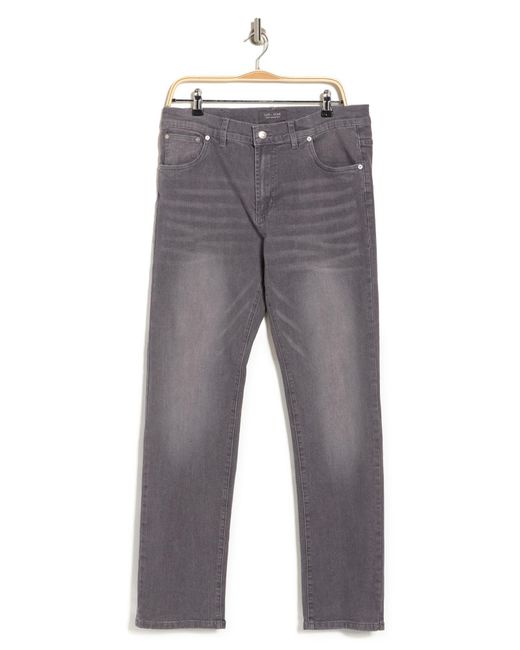 Slate & Stone Denim Crosby Slim Straight Jeans In Light Grey Stonewash
