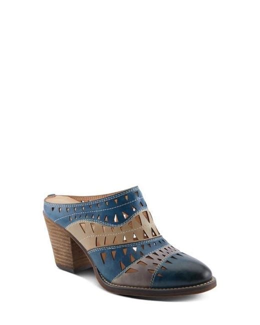 Spring Step Blue Fantasee Mule