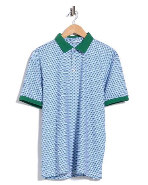 Swannies Blue Pine Print Performance Polo for men