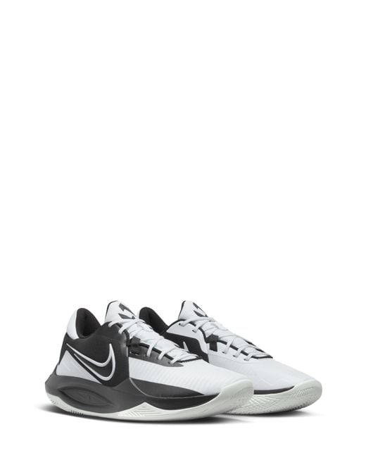 Nike White Precision 6 Basketball Shoe for men