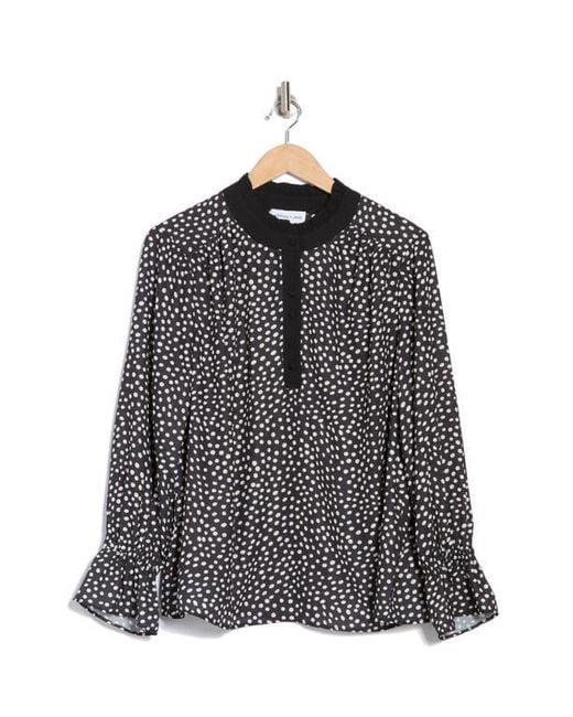 Gemma  Jane Black Ruffle Long Sleeve Top