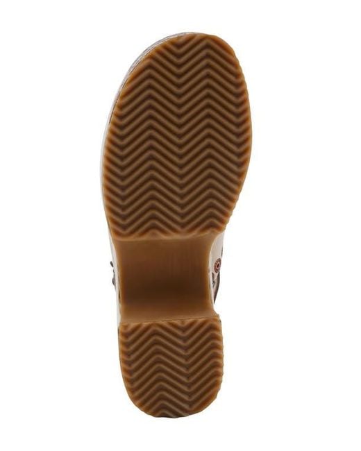 Spring Step Brown Stevienix Slingback Platform Sandal