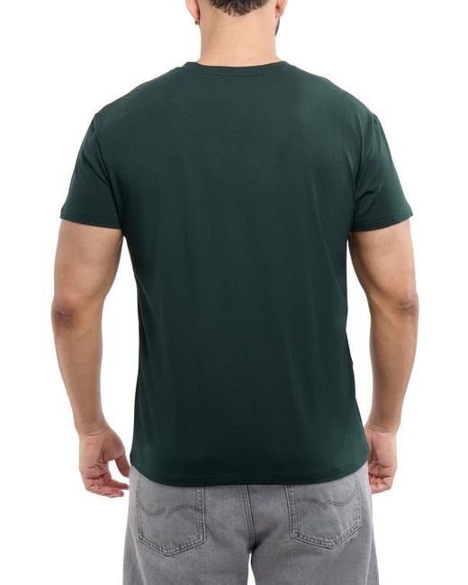 Xray Jeans Green Soft Cotton V-Neck T-Shirt for men
