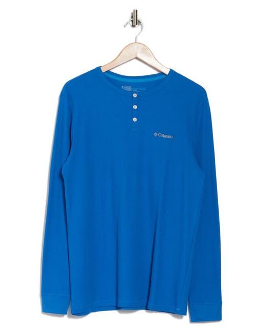 Columbia Waffle Henley Sleep Shirt in Blue for Men Lyst