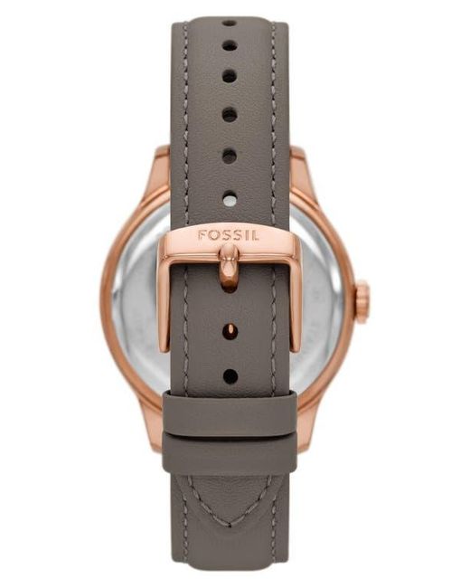 Fossil Multicolor Brynn Multifunction Leather Strap Watch, 38Mm
