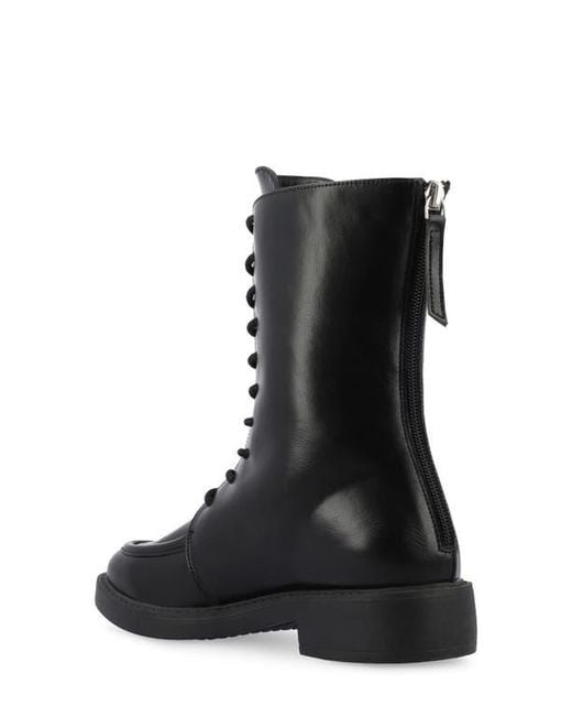 Journee Collection Black Nikks Combat Boot