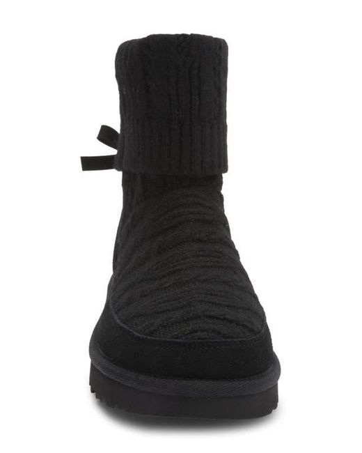 Ugg Black Classic Mini Cable Knit Bootie