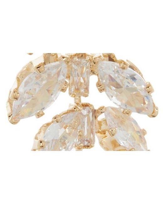 Tasha Natural Crystal & Imitation Pearl Leaf Drop Earrings