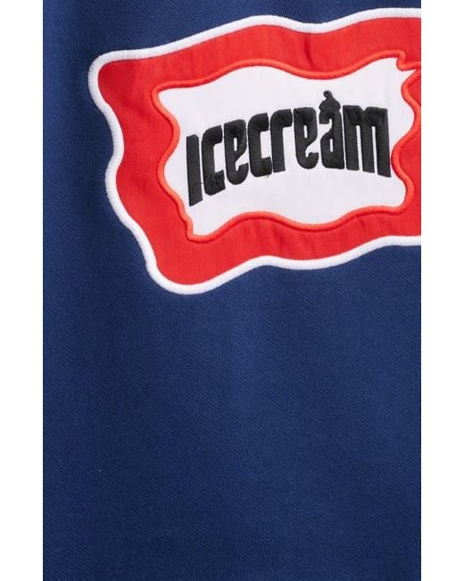ICECREAM First Place Colorblock Pullover Hoodie in Blue for