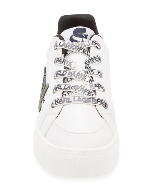 Karl Lagerfeld White Cedar Low Top Sneaker