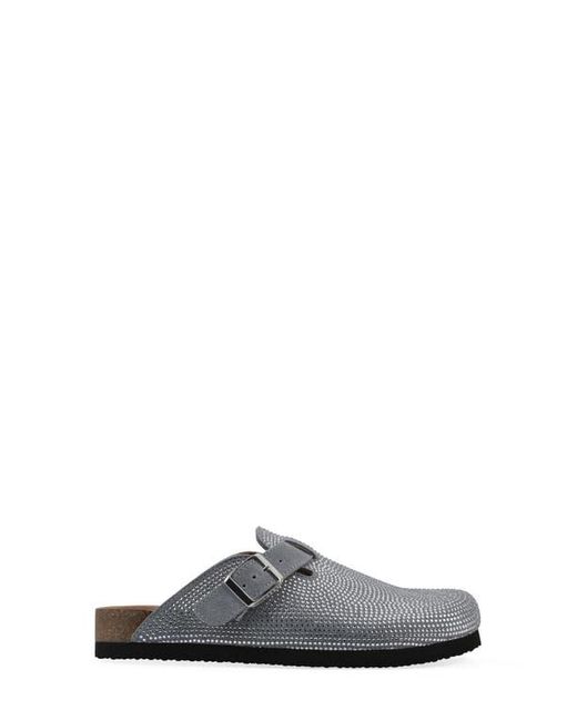 White Mountain Gray Bellamy Crystal Embellished Clog