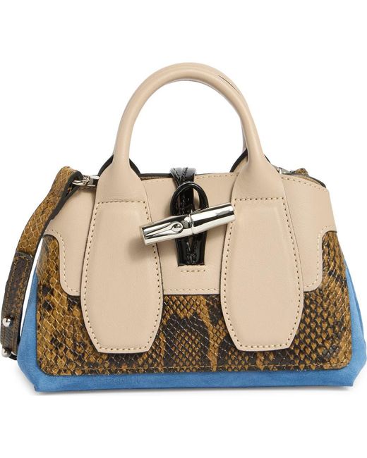 Longchamp Natural Roseau Extra Small Satchel