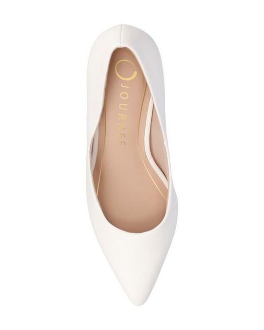 Journee Collection White Scylee Pump