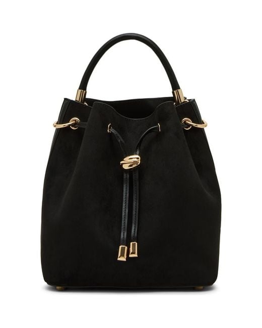 Anne Klein Black Midi Shoulder Bucket Bag