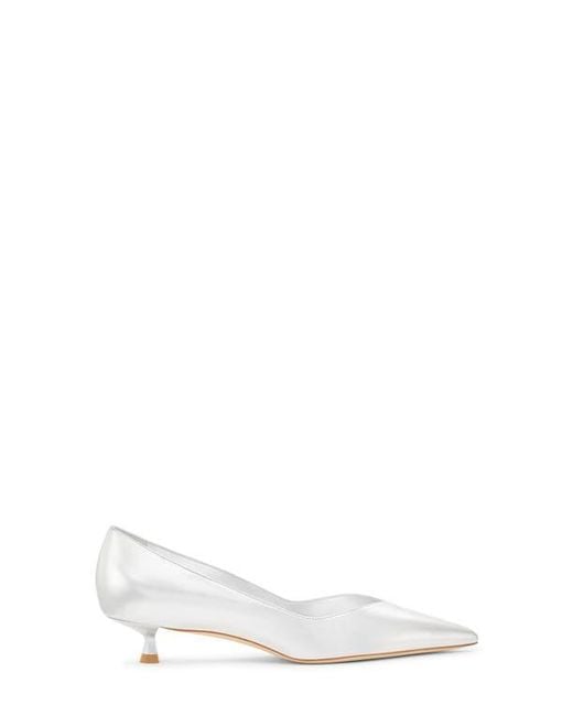 Stuart Weitzman White Eva Pump