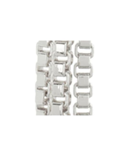 Nordstrom White Box Chain Fringe Linear Drop Earrings