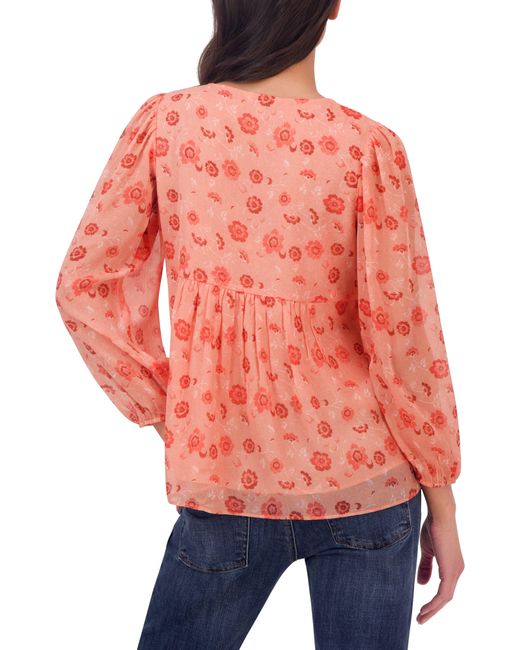 Lucky Brand Red Floral Tunic