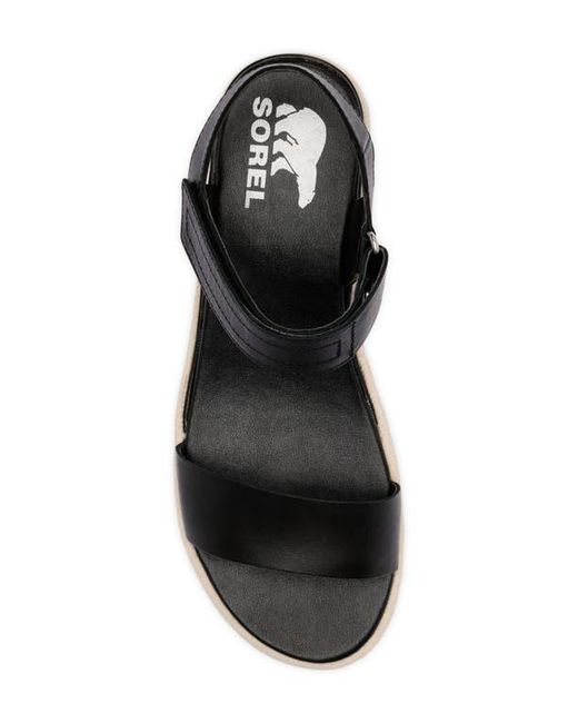 Sorel Black Cameron Flatform Sandal