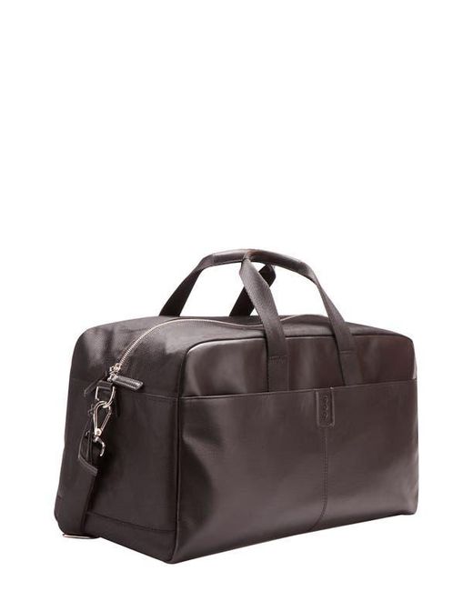 PINOPORTE Brown Weekend Leather Duffle Bag for men