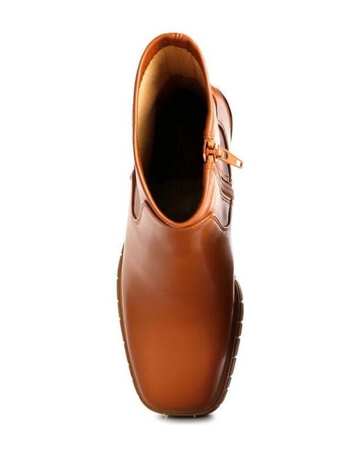 LONDON RAG Brown Kokum Bootie